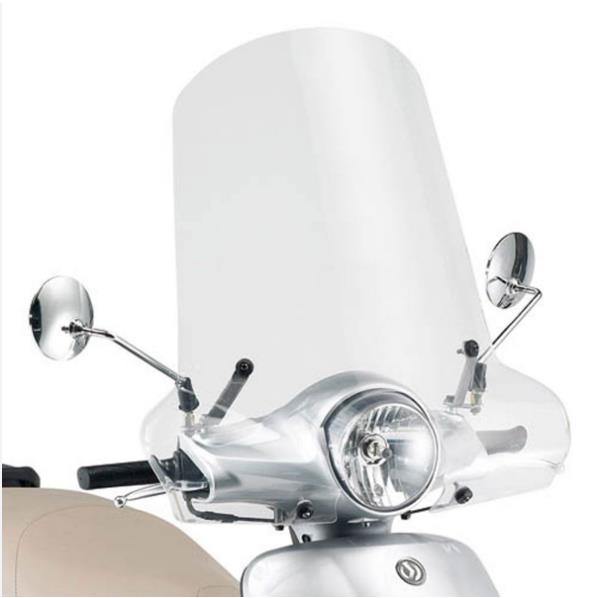 KAPPA Parabrezza Trasparente + Attacchi 50X63Cm Per SYM Fiddle II 50 2009-2014