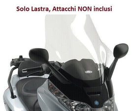 KAPPA Lastra Parabrezza Trasparente Spoiler 80X60Cm Per Piaggio X8 400 2004-2010