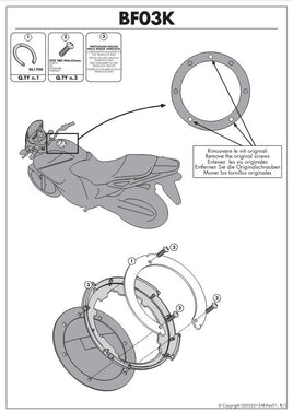 KAPPA Flangia Per Borsa Da Serbatoio Tanklock Per Honda VFR 800 VTEC 2002-2011