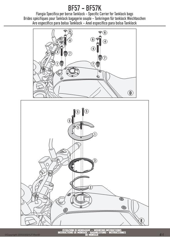 KAPPA Flangia Per Borsa Serbatoio Tanklock Per Husqvarna Svartpilen 125 2021-23