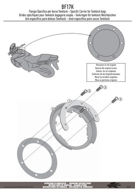 KAPPA Flangia Per Borsa Serbatoio Tanklock Per BMW R 1200 GS Adventure 2014-2018