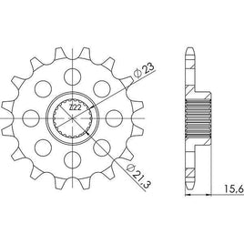 PIGNONE P520 - Z14 PER YAMAHA 600 SRX 1988-1989