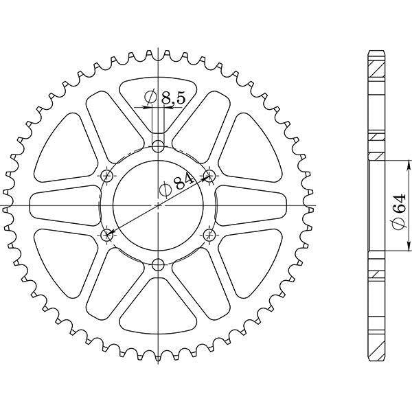 CORONA IN ACCIAIO P428 - Z47 PER SUZUKI 100 TC 1972-1977