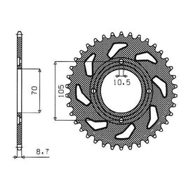 CORONA IN ACCIAIO P530 - Z38 PER HONDA 350 CB Super Sport 1969-1969