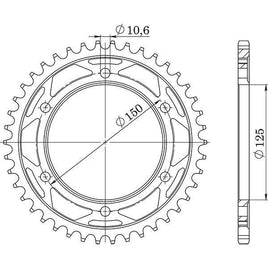 CORONA IN ACCIAIO P525 - Z42 PER KTM 990 Adventure 2011-2013