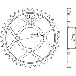 CORONA IN ACCIAIO P530 - Z39 PER YAMAHA 350 RD 1974-1976