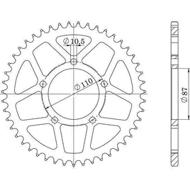 CORONA IN ACCIAIO P530 - Z42 PER SUZUKI 750 GSX-R 1985-1985