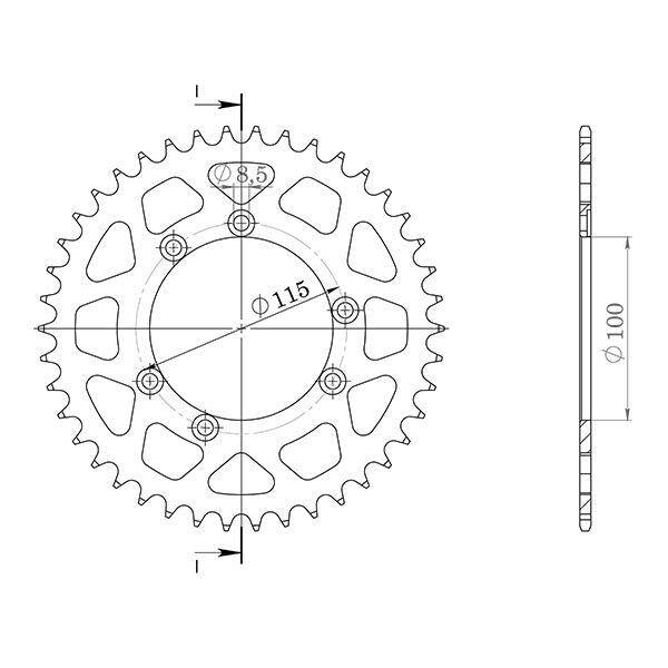 CORONA IN ALLUMINIO P520 - Z41 PER GAS GAS 270 Contact JTX 1997-1997
