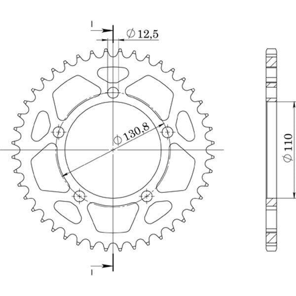 CORONA IN ALLUMINIO P525 - Z46 PER BMW 1000 S RR 2009-2011