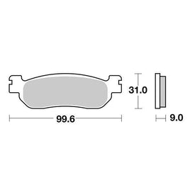 155HM SBS PASTIGLIA FRENO POST per MBK 250 VP Cityliner 2007-2015