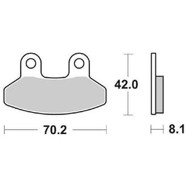 178HF SBS PASTIGLIA FRENO ANT per SYM 300 Joyride TCS E5 2023-2023