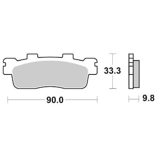 204CT SBS PASTIGLIA FRENO ANT per KYMCO 350 Agility I NN R16 ABS 2023-2023