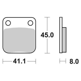 536HF SBS PASTIGLIA FRENO ANT per SUZUKI 250 DR S (SJ41A) 1982-1986