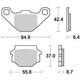 541HF SBS PASTIGLIA FRENO ANT per MALAGUTI 50 MFX 0-0 - LGMoto SRL
