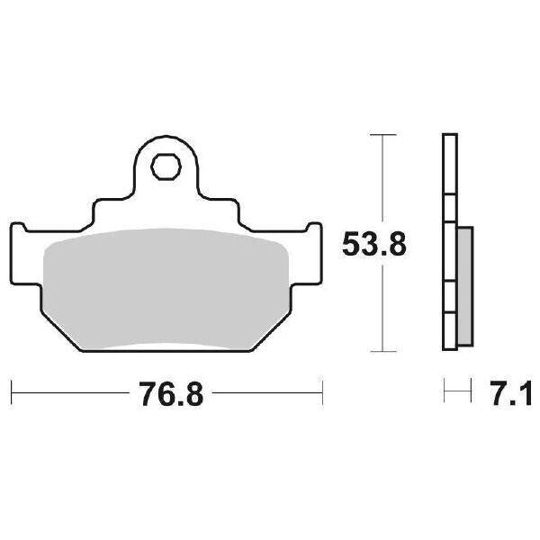 581HF SBS PASTIGLIA FRENO ANT per SUZUKI 125 GZ Marauder 1998-2011