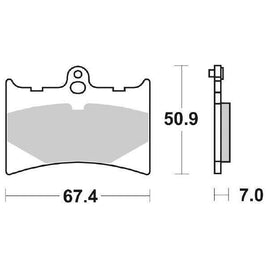 601HF SBS PASTIGLIA FRENO ANT per GILERA 125 SP 01 1989-1990