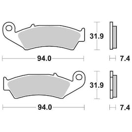 603RSI SBS PASTIGLIA FRENO ANT per HONDA 250 CR R 1987-1994