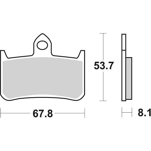 622DCC SBS PASTIGLIA FRENO ANT DX o SX per HONDA 400 CB Super Four 1996-1997