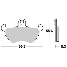 644HF SBS PASTIGLIA FRENO ANT DX o SX per BMW 800 R 80 R 1991-1992