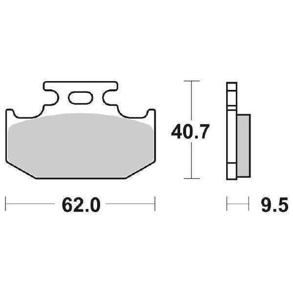 648RSI SBS PASTIGLIA FRENO POST per YAMAHA 250 YZ 1991-1997