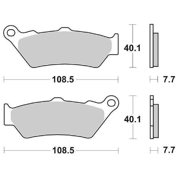 674LS SBS PASTIGLIA FRENO POST per DUCATI 1260 Diavel 2019-2021