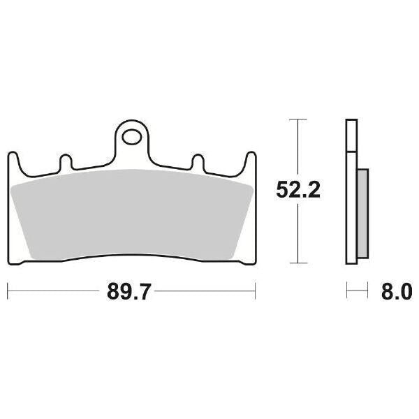 686DC SBS PASTIGLIA FRENO ANT DX o SX per KAWASAKI 750 Ninja ZX-7 R 1996-2002