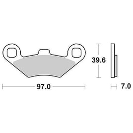 716ATS SBS PASTIGLIA FRENO ANT DX o SX per POLARIS 450 Sportsman 2006-2007