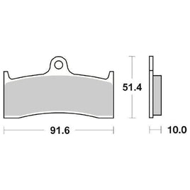 729RS SBS PASTIGLIA FRENO ANT per BUELL 1200 X1 Lightning 1997-2002