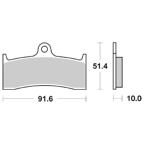729RS SBS PASTIGLIA FRENO ANT per BUELL 1200 X1 Lightning 1997-2002
