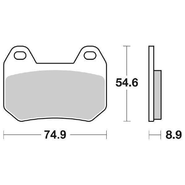 746HF SBS PASTIGLIA FRENO POST per BMW 1200 K LT/M 1999-2010