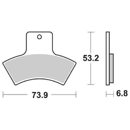 755ATS SBS PASTIGLIA FRENO POST per POLARIS 325 Xpedition 2000-2001