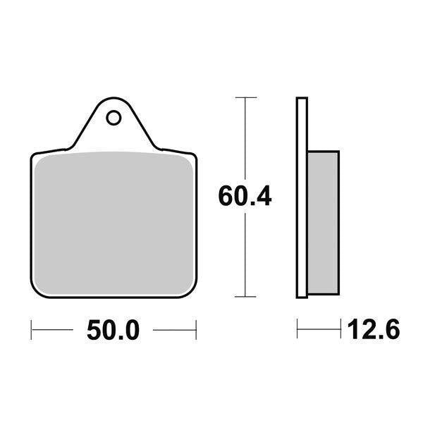 756SI SBS PASTIGLIA FRENO ASSE CENTRALE per POLARIS 400 Big Boss L 6X6 1996-1997