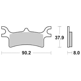 787ATS SBS PASTIGLIA FRENO POST DX o SX per POLARIS 600 Sportsman 4X4 2003-2003