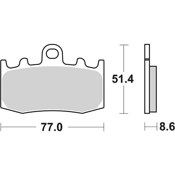 796RST SBS PASTIGLIA FRENO ANT DX o SX per BMW 1200 K GT ABS 2006-2008