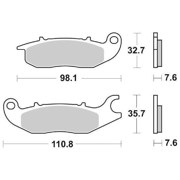 797HF SBS PASTIGLIA FRENO ANT per RIEJU 125 RS 2 Naked 2006-0