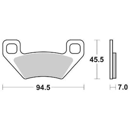 822ATS SBS PASTIGLIA FRENO ANT DX o SX per ARCTIC CAT 700 EFI 4X4 2006-2008
