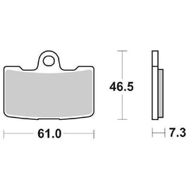 856HS SBS PASTIGLIA FRENO ANT per BUELL 1200 XB12SS Lightning Long 2009-2010