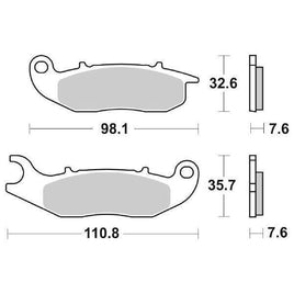 859HF SBS PASTIGLIA FRENO ANT per HONDA 250 CRF L 2017-2019