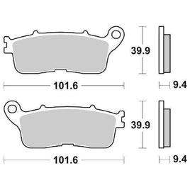 892LS SBS PASTIGLIA FRENO POST per HONDA 1200 VFR Crosstourer DCT 2012-2019