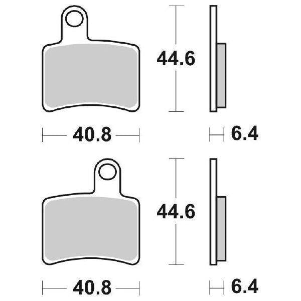 896RSI SBS PASTIGLIA FRENO POST per BETAMOTOR 250 REV Racing 4T 2007-2013