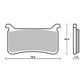 947SP SBS PASTIGLIA FRENO ANT per HONDA 1100 CMX REBEL ABS 2021-2023