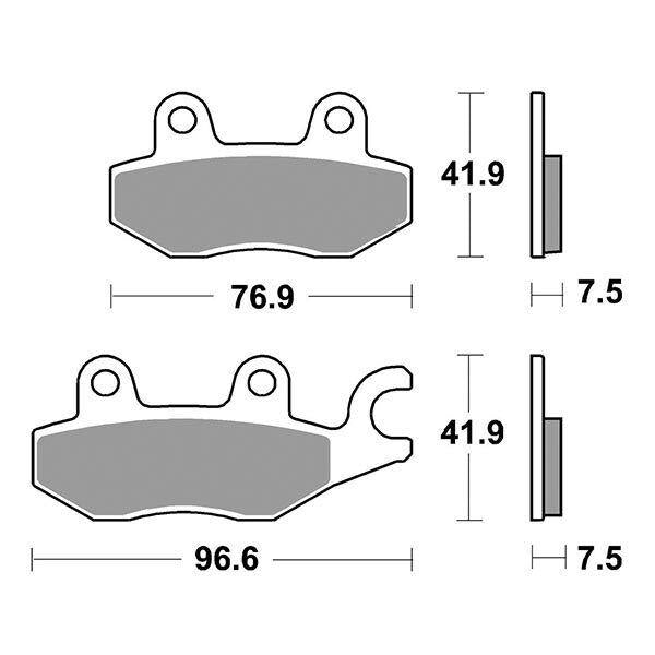 955RS SBS PASTIGLIA FRENO ANT DX o SX per KAWASAKI 400 Z ABS 2019-2023