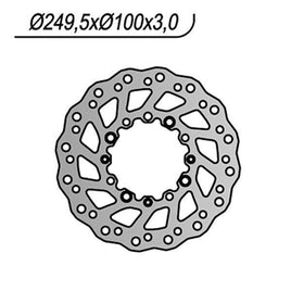 137X NG DISCO FRENO ANT per KAWASAKI 125 KX 1992-2002