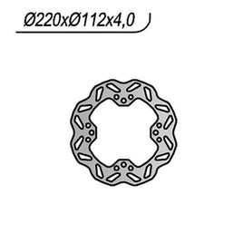 263X NG DISCO FRENO POST per HUSQVARNA 360 WR 2T 2000-2001