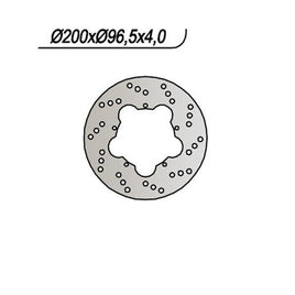 610 NG DISCO FRENO ANT per PIAGGIO 150 Vespa LX IE (M68200) 2009-2012