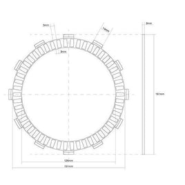 FCC FRIZIONE DISCO SINGOLO GUARNITO originale per KAWASAKI 1000 KLV 2004-2005