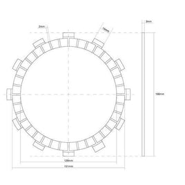 FCC FRIZIONE DISCO SINGOLO GUARNITO originale per YAMAHA 500 RZV 1985-1986