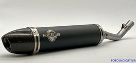 Scalvini Husqvarna 125 TC (19-22) - Silenziatore Marmitta Scarico Nero-Carb