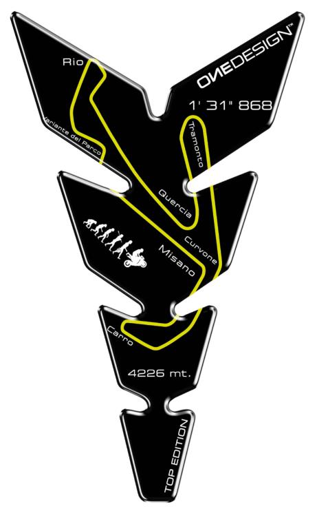 T4 Tune Protezione serbatoio sticker "violent red" universale