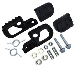 C4 kit Pedane poggiapiedi moto nere per Rieju SMX 50 Minarelli AM6 2002 - 2011